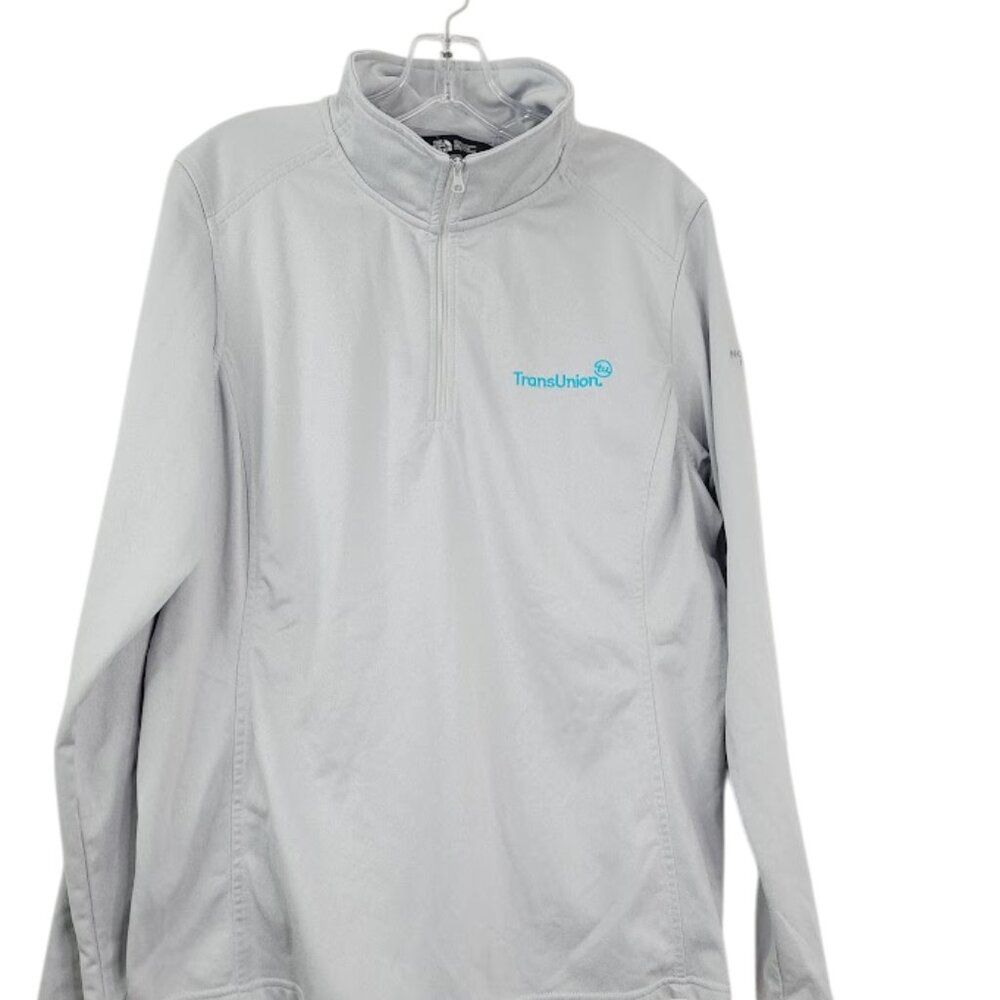 The North Face Men's Gray 1/4 Zip Long Sleeve Athletic Pullover Jacket Size XL‎